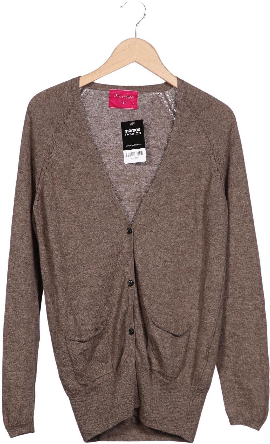 Line of Oslo Damen Strickjacke, Braun, Gr. S, Alpaka / Wolle - Second Hand