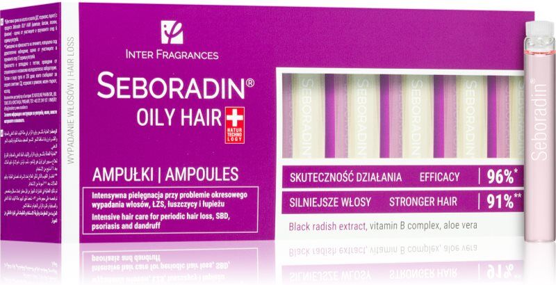 Seboradin Oily Hair ampoules anti-pelliculaire et anti-chute 14x5,5 ml