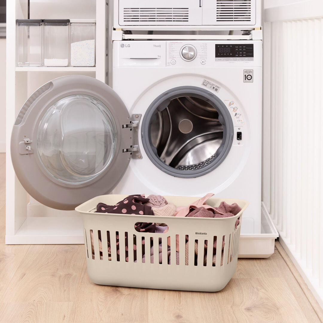 Brabantia Collect-it Laundry Basket 40l, Set Of 2 Soft Beige 27cm H X 58.7cm W X 38.7cm D