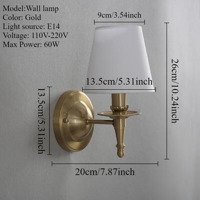 Friendly Fresh Finds Nordic Vintage LED Wall Light Modern Wall Sconce For Bedroom & Living Room gold