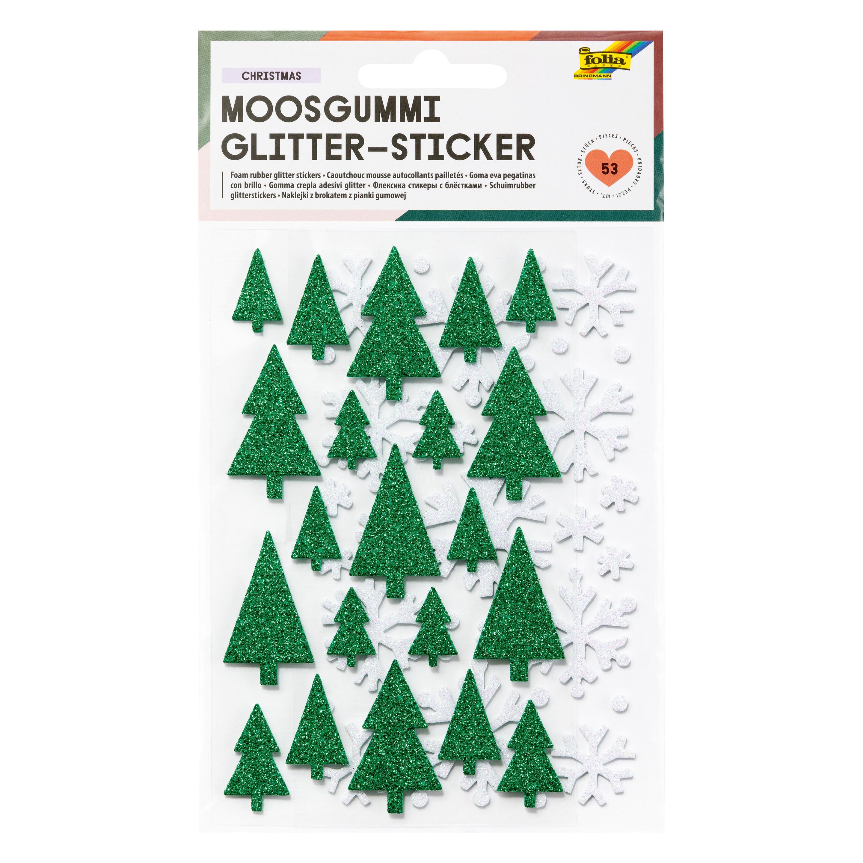 Folia Moosgummi Glitter-Sticker (23774)