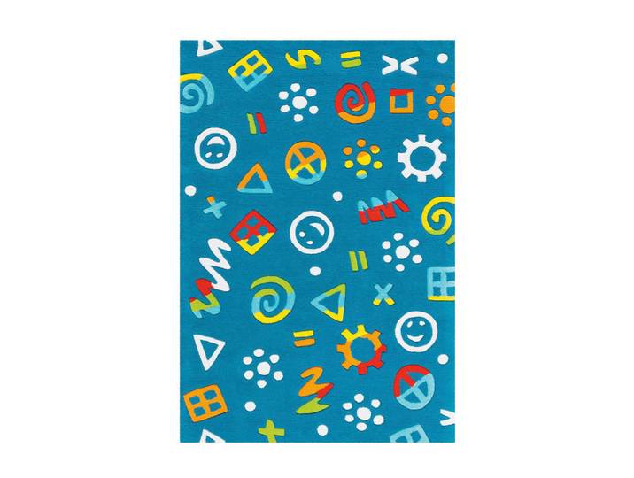 Novel Kinderteppich, Blau, Abstraktes, rechteckig, 110x160 cm, pflegeleicht, Teppiche & Böden, Teppiche, Teppich Kinderzimmer
