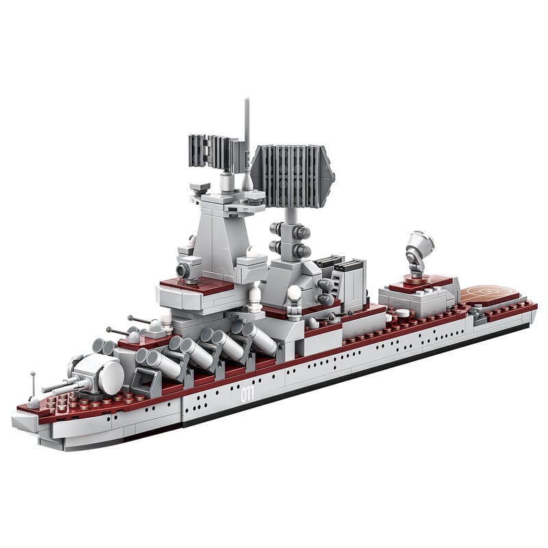 WANGE Varyag kruiser bouwstenenset voor hobbybouwers, 396 stuks