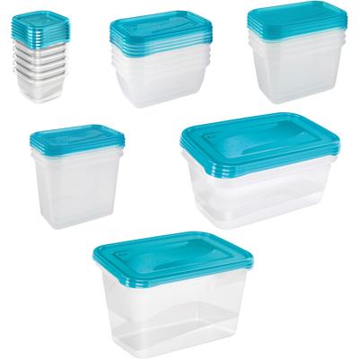 Frischhaltedose KEEEPER "fredo fresh", blau (blau, transparent), Kunststoff, Lebensmittelaufbewahrungsbehälter, Frischhaltedose, rechteckig, 90 - 2000 ml, Unterteile und Deckel, aus Kunststoff