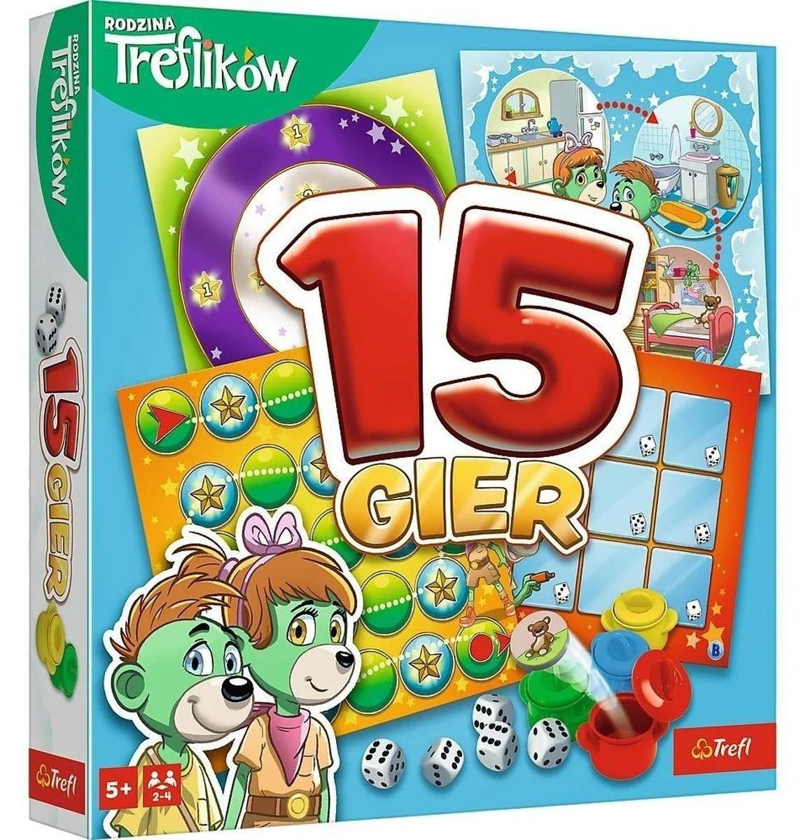 Trefl Bordspel De Treflik-familie met 15 spellen 02823