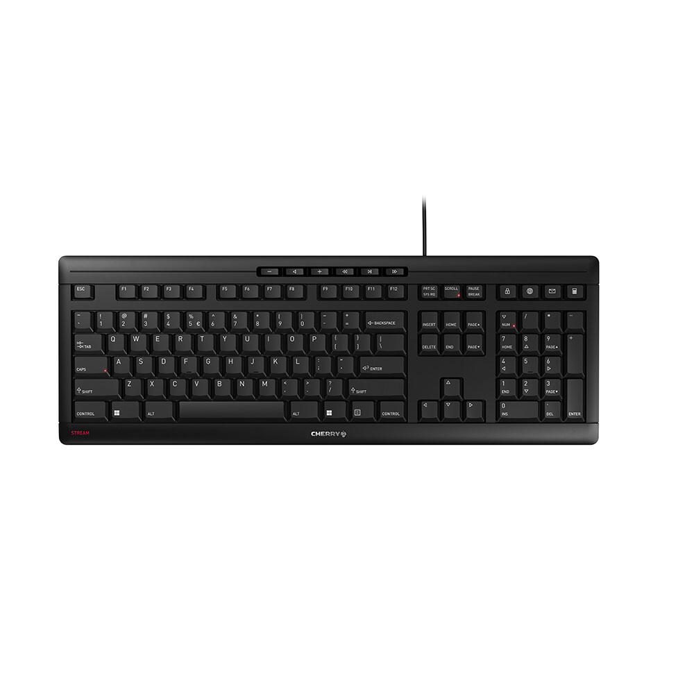 CHERRY Stream 2019 US kabelgebundene Tastatur - Schwarz JK-8500EU-2