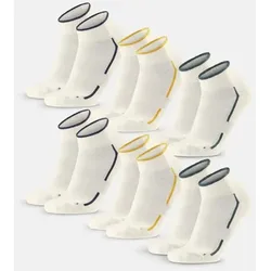 TENNIS QUARTER SOCKEN - 6-Pack - Naturweiß/Marineblau | Naturweiß/Senfgelb | Naturweiß/Dunkelgrün - 39-42