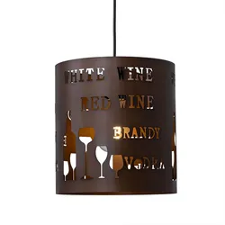 Design Hänge Leuchte Ess Zimmer Küchen Decken Lampe Pendel Strahler Cappuccino WOFI 6184.01.58.6250