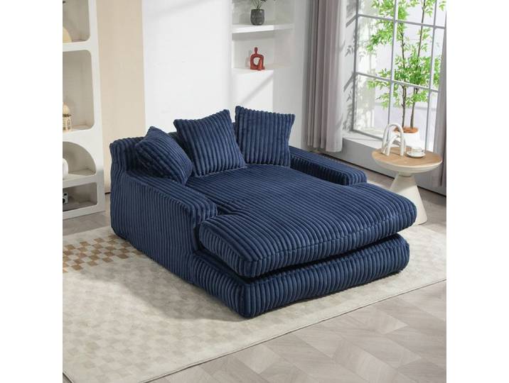 Canapé-lit - OEM - Cloud Couch - Velours côtelé doux - 125x155x63 cm - 3 coussins
