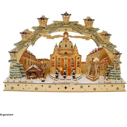 HTI-Living, Weihnachtsbeleuchtung, Lichterbogen LED Dresden Sternensinger