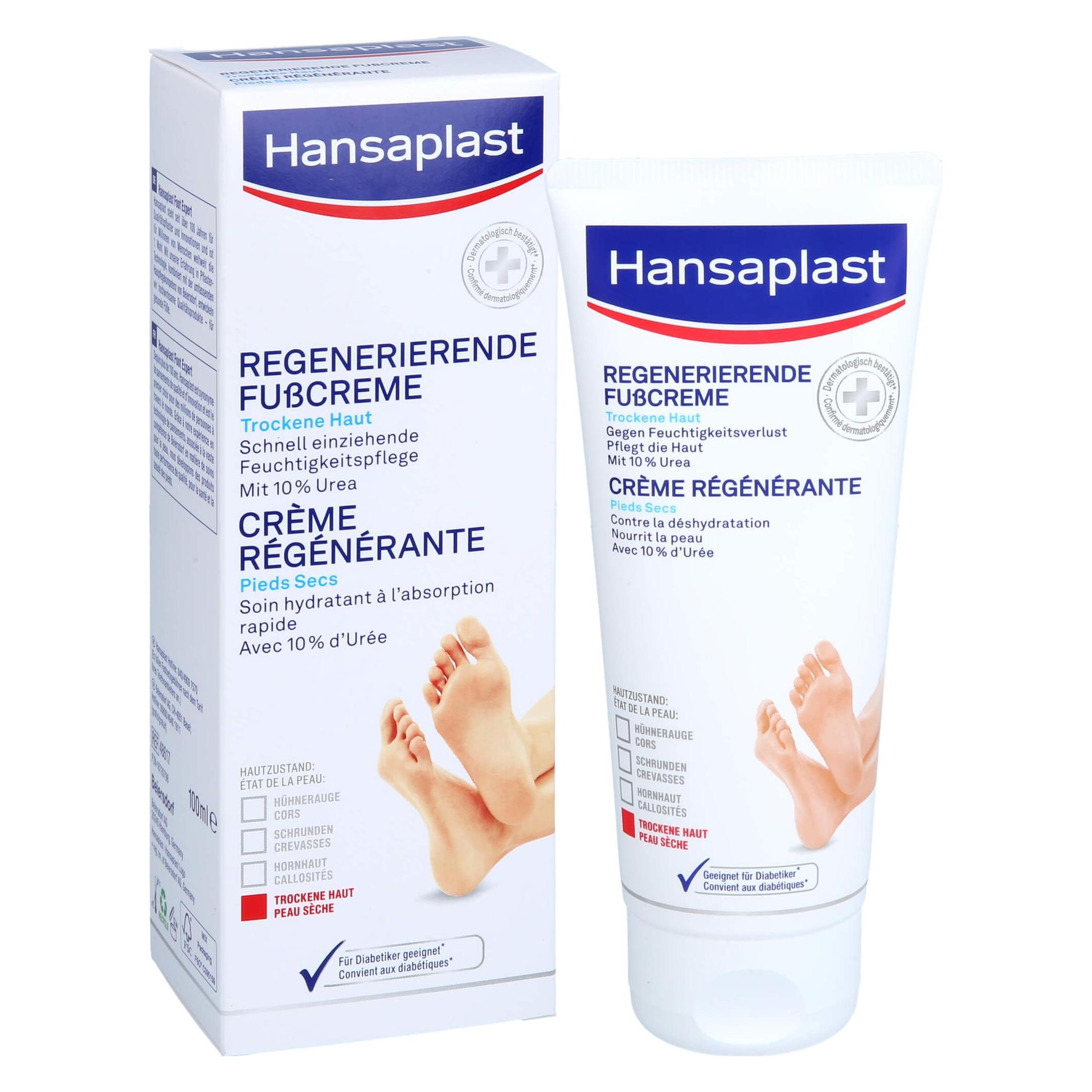 Hansaplast Regenerierende Fusscreme mit 10% Urea (Fusscrème & Fussgel, 100 ml) (100307)