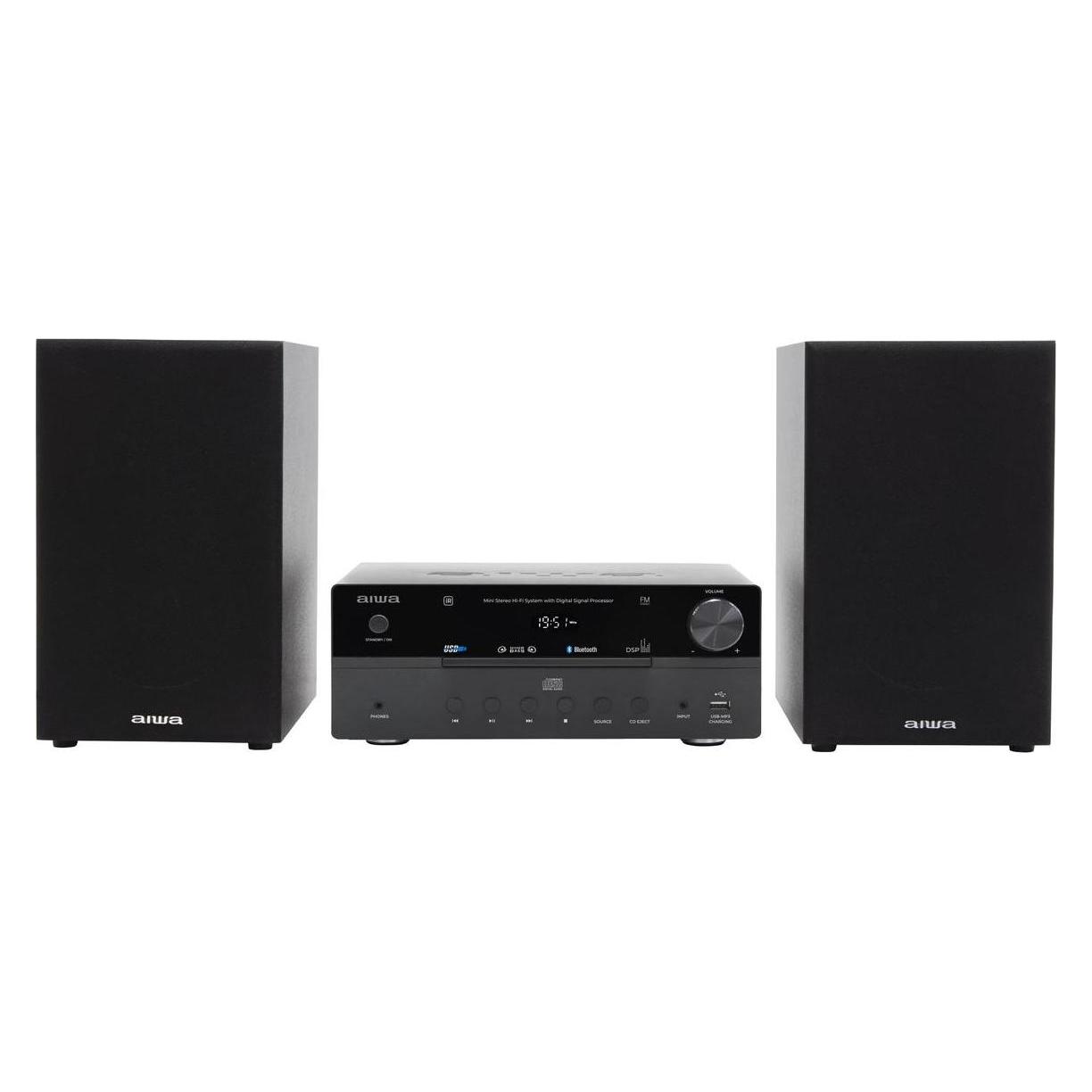 Aiwa MSBTU-550 Mini Stereo Hi-Fi System (Bluetooth, CD Player, 2x 25 W) (MSBTU-550)