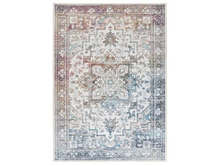 Tapis vintage oriental blanc/bleu/rouille 160x230 cm