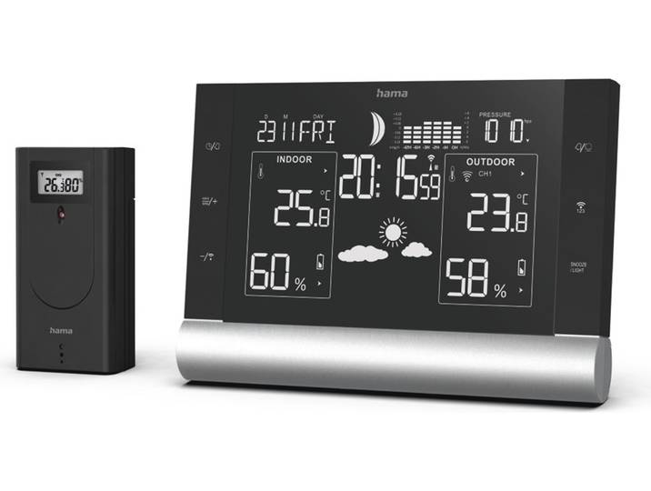 hama 186418 hama Black Line Plus Wetterstation