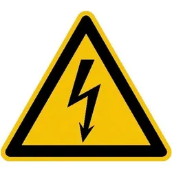 Safety Marking Warnaufkleber »Warnung vor elektrischer Spannung« 5,0 x 5,0 cm PVC-Folie 1 Stück gelb