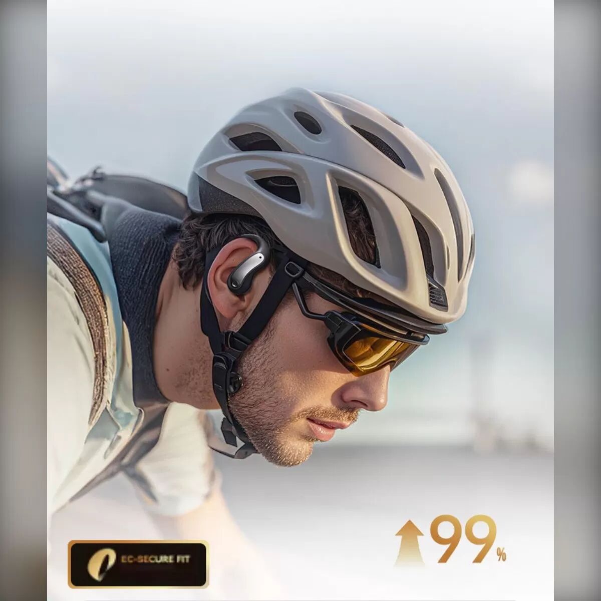 INF Digitale Anzeige Ohrbügel Sport Bluetooth Kopfhörer (KI-Übersetzungsversion) Kompatibel mit Huawei, Samsung, APPLE, Garmin