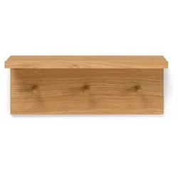 Wandgarderobe Place Rack Eiche geölt braun mit 3 Haken 45x17.3x17 cm