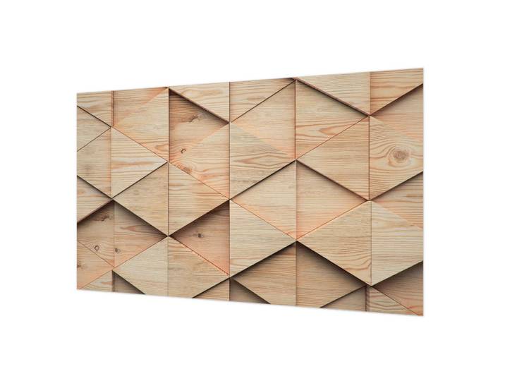 Wallfluent Fototapete 416x254 cm - Holzmosaik, Beige, 416x254 cm, Tapeten & Wandverkleidungen, Fototapeten