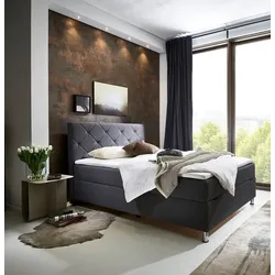 meise.möbel Polsterbett Leo 120 x 200 cm Stoff Grau Anthrazit