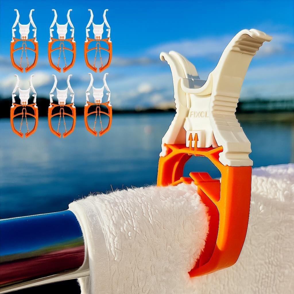 Dripio Stormbestendige UV-bestendige wasknijpers, set van 6, oranje