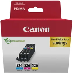 Canon CLI-526 Original Druckerpatronen Multipack Gelb Cyan Magenta 4541B018