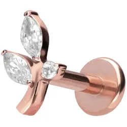 Titan Labret mit Innengewinde KRISTALLZWEIG