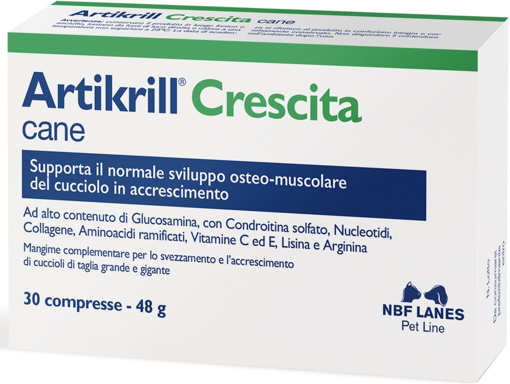 NBF LANES Artikrill Crescita Cane Cuccioli Taglia Grande 30CP