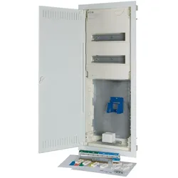 Eaton 302433 Hohlwand-Kleinverteiler, Hybrid, 5-reihig, 24TE, Stahlblechtür flach KLV-60HWS-HY24-F