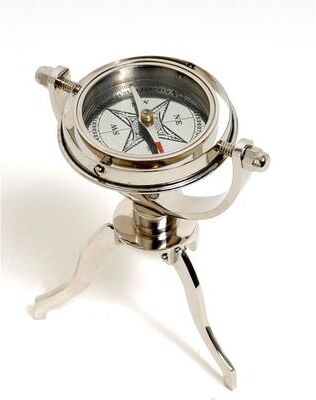 Old Modern Handicrafts Gimbaled Compass on Tri stand