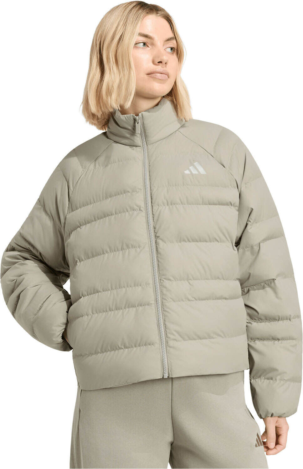 Adidas chaqueta aislante plegable essentials chaquetas mujer Gris (M)
