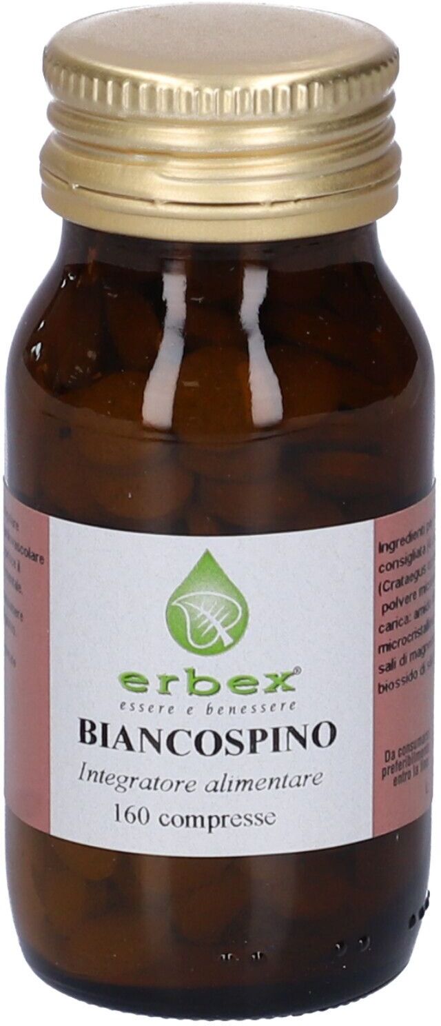 ERBEX Srl Biancospino Erbex 160 Compresse – Integratore per Pressione e Cuore