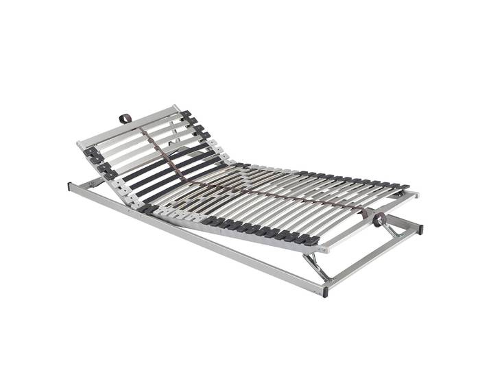 Lattenrost Brimley 90 x 200cm Holm & Leisten: Schichtholz Birke Kanteln: Massivholz Buche Grau