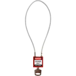 Brady, Vorhängeschloss, SafetyPadlocks-CompactCable Keyed Red