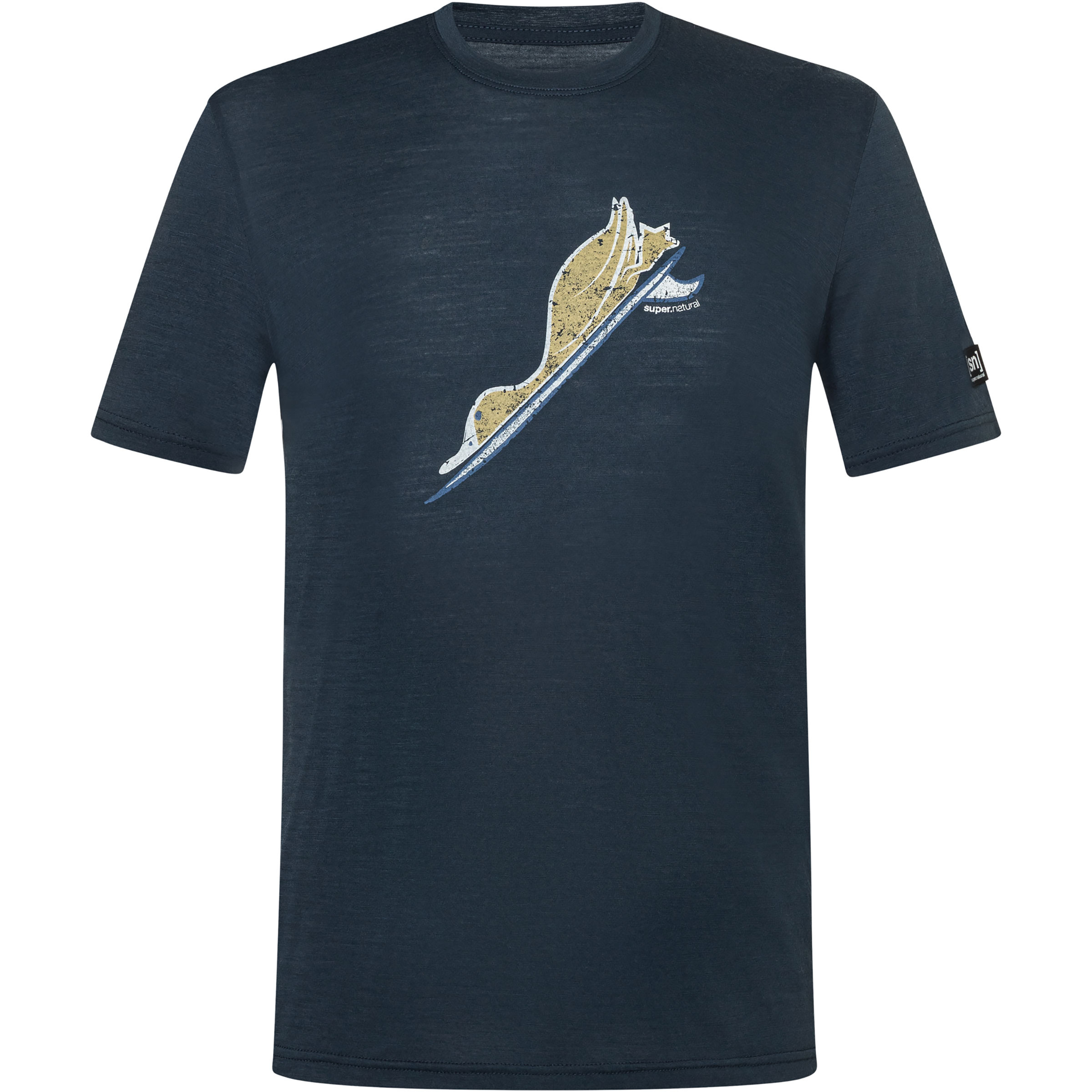 Super.Natural Duck Dive Herren T-Shirts blau Größe S Lifestyle Hautfreundlich Merinowolle