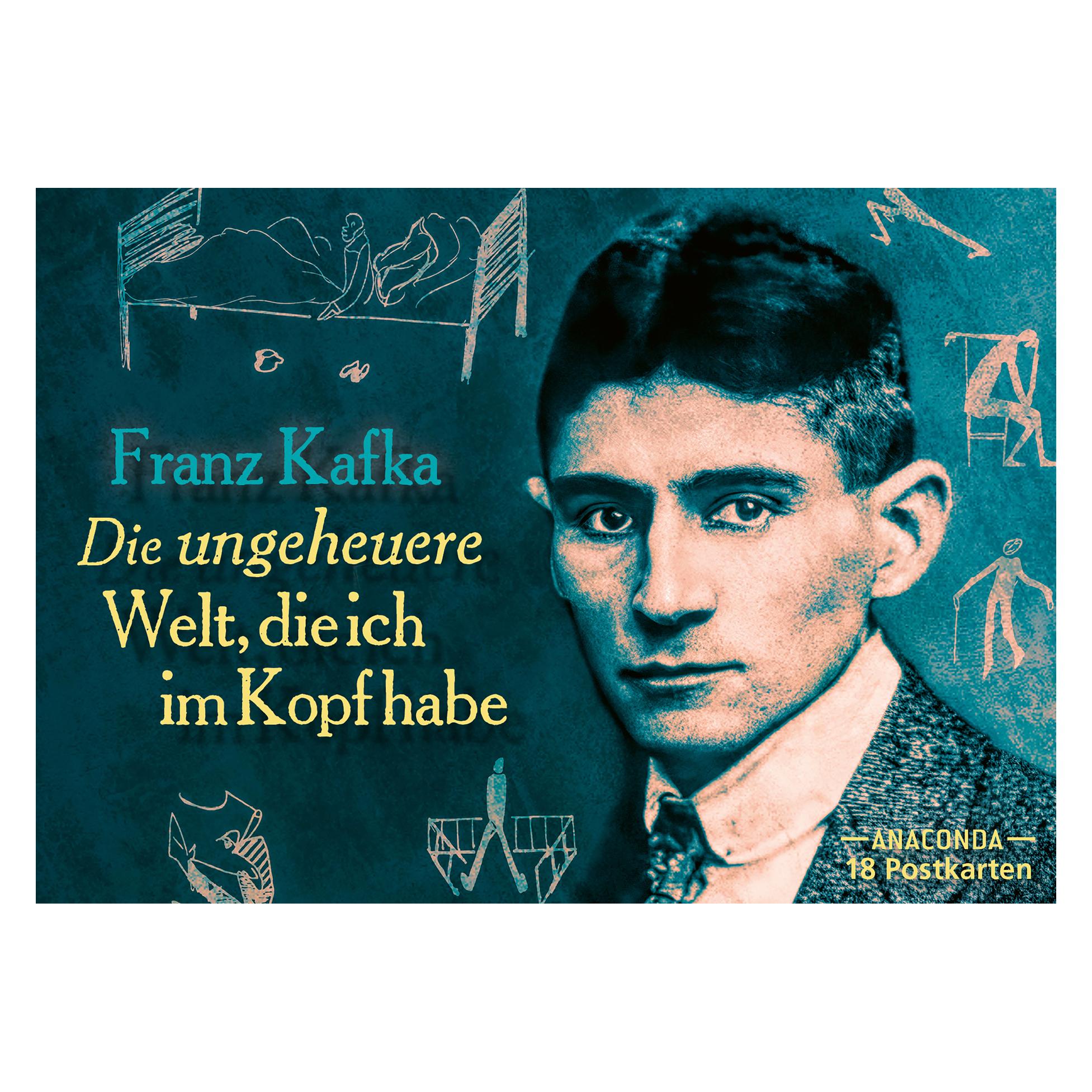 AnacondA Postkarten-Set Franz Kafka - Die ungeheure Welt, die ich im Kopf habe (18 Stk.) (66015962)
