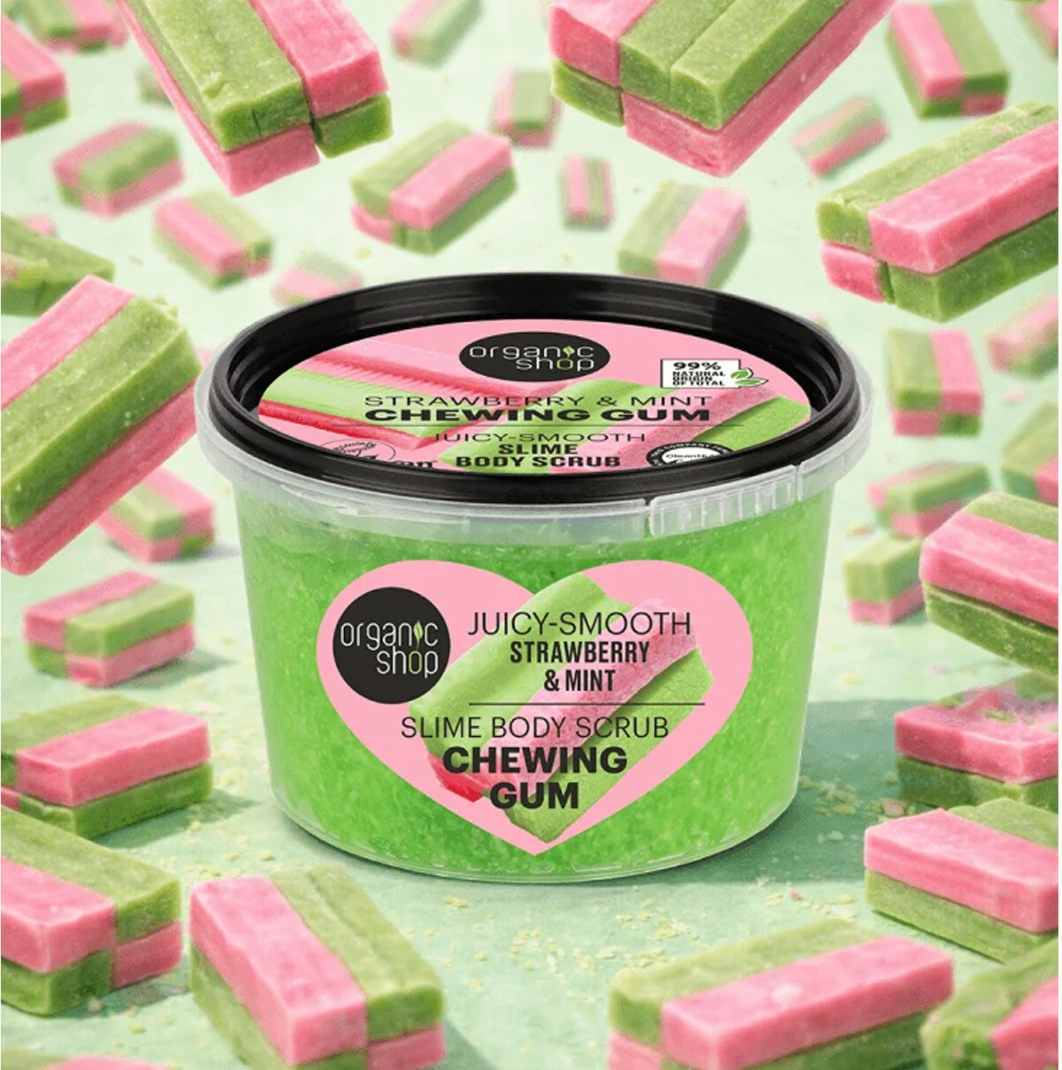 ORGANIC SHOP Strawberry & Mint Body Scrub 250ml