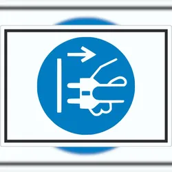 HB-Druck Netzstecker ziehen Symbol Aufkleber A1 (594x841mm)