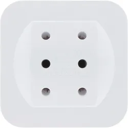 Kopp 174902005 Adapter, 3-fach: Anschluss für 3 Euro-Stecker (3x 2, 5A), auch für MSK-Steckdosen geeignet, extra flache Bauweise, Farbe: arktisweiß  - 10 Stück