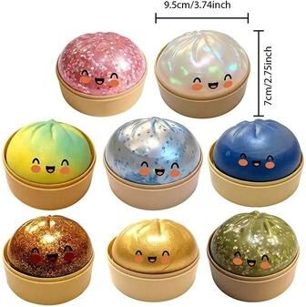 Uplift Picks Sparkling Dumpling Slow Rebound Squishy Stress Relief Sensory Toy For Teens Adults Gifts random Colors A