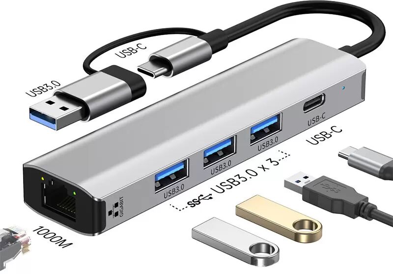 INF 5-in-1 Gigabit Docking Station 2208TU