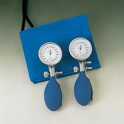 Konstante I Blutdruckmessgerät blau  mit Stethoskop, Kunststoff verchromt,