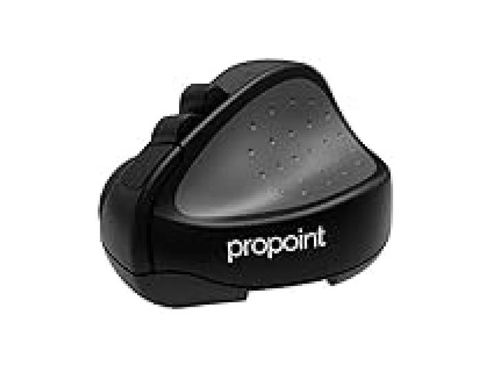 Swiftpoint ProPoint Wireless Ergonomic Mouse & Presentation Clicker with Health Software, Vertical Pen Grip, Virtual Laser Pointer & Spotlight, Compatible with iPad & Includes iOS App, Black/Gray