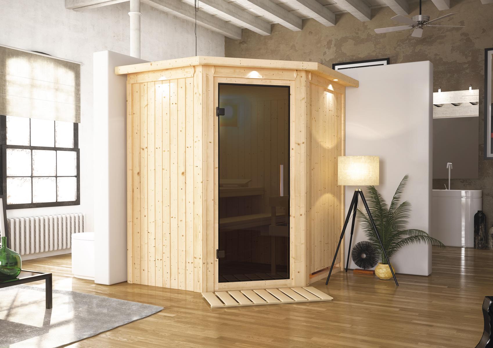 KARIBUHOLZT Sauna Taurin Eck, o. Zub. graphitf. GGT u. DK 09238902