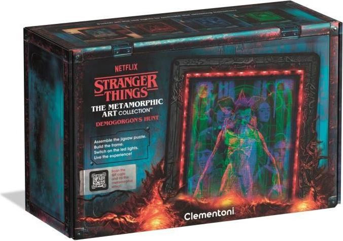 Clementoni Stranger Things Gloeiende Puzzel The Morphing Collection Verlichte Lijst V3 met 520 stukjes en lichtketting