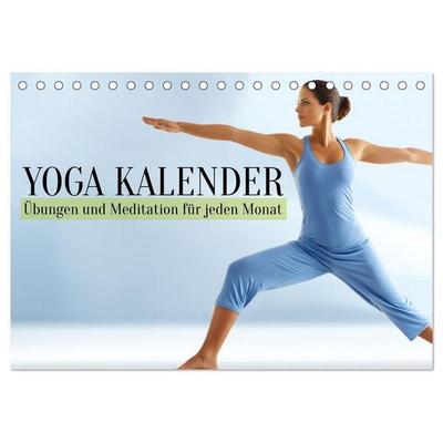 Yoga Kalender - Übungen und Meditation für jeden Monat (Tischkalender 2027 DIN A5 quer), CALVENDO Monatskalender