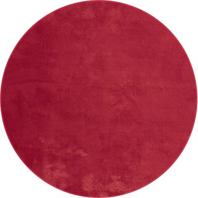 Teppich MERINOS "Loft 37", rot, H:16mm Ø:200cm, Polyester, Teppiche, Teppich, Kunstfellteppich besonders weich und kuschelig, Fell Haptik
