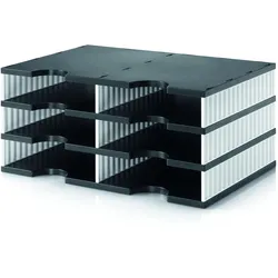 styro Sortierstation DIN C4 6-Fach  schwarz/weiß