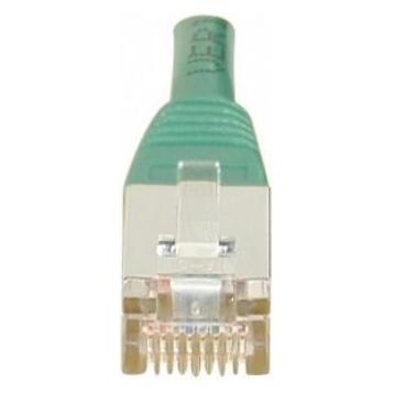 Exertis Connect Patchkabel F/UTP, CAT.5e, grün, 0,3 m Patchkabel mit besonders schmalem Knickschutz (CAT5e, 0.30 m) (857070)