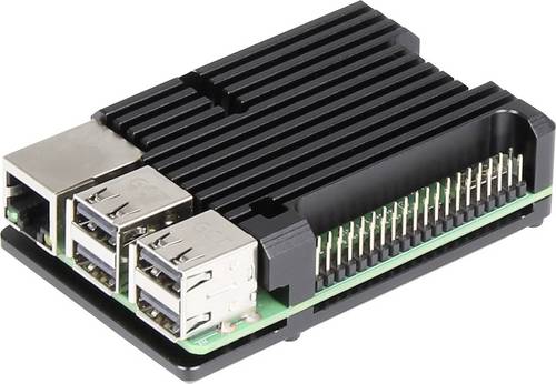 Joy-it ARMOR Case BLOCK SBC-Gehäuse Passend für (Entwicklungskits): Raspberry Pi inkl. passiven Kühler Schwarz