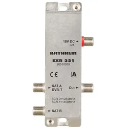 Kathrein EXR 221 EinkabelMultischalter auf 1x2 (Multischalter), SAT Zubehör, Silber